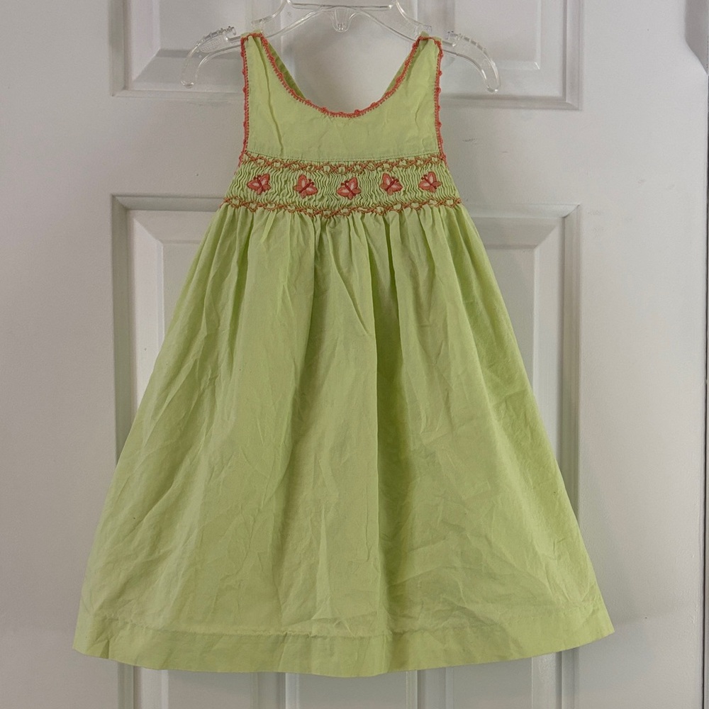 Janie & Jack Charming Green Kids Dress